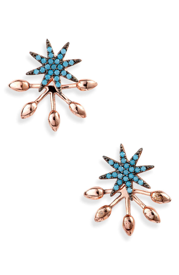 Turquoise Starburst Stud Earrings | More Colors Available