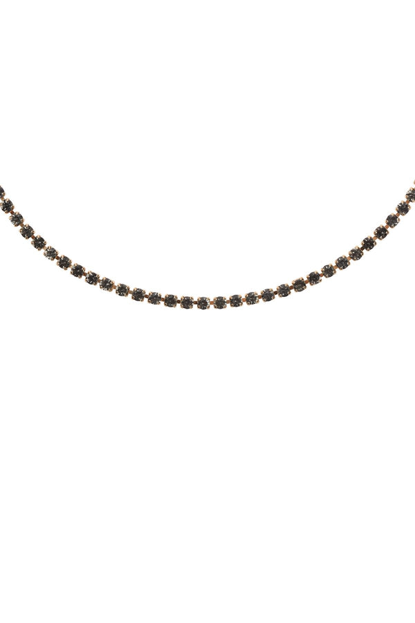 Dna020 - Stone Chain Choker Necklace