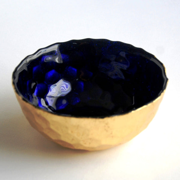HIVE 6" Sapphire/Gold Bowl