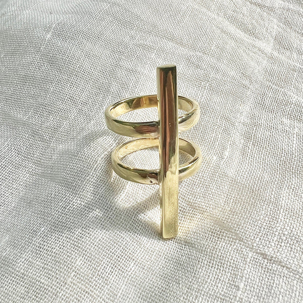 Double Band Bombshell Ring