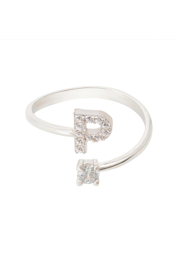 Initial Ring Silver P