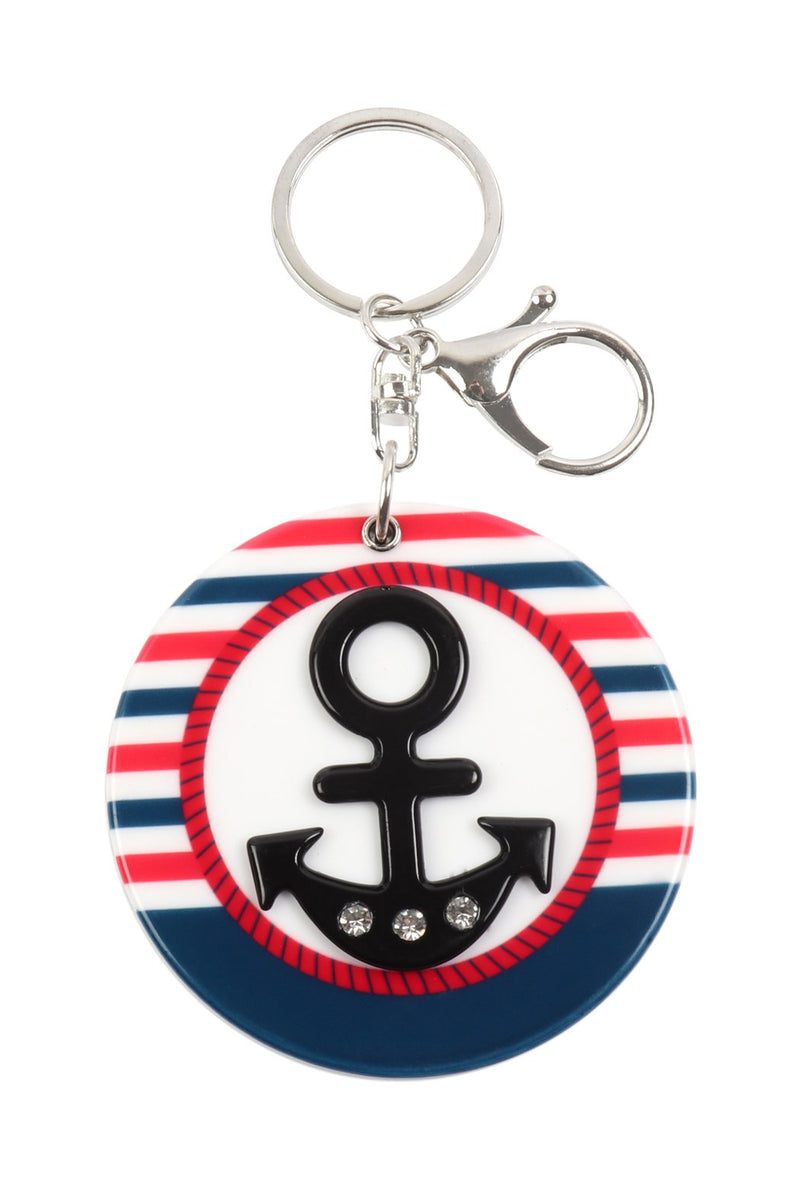 Kc417x027 - Anchor W/ Mirror Keychain