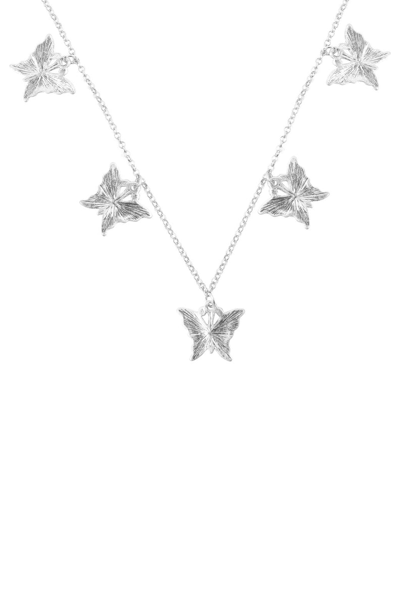 Dainty Butterfly Chain Necklace and Earring Set