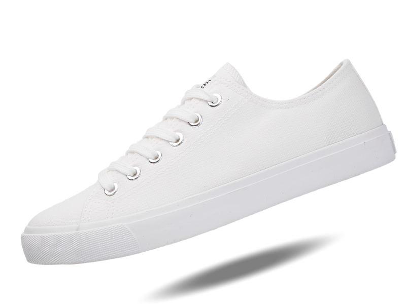 Fear0 Unisex True to the Size All White Canvas Sneakers Casual Shoes
