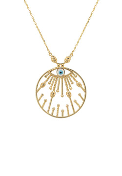 Layla Halo With Eye Necklace Gold