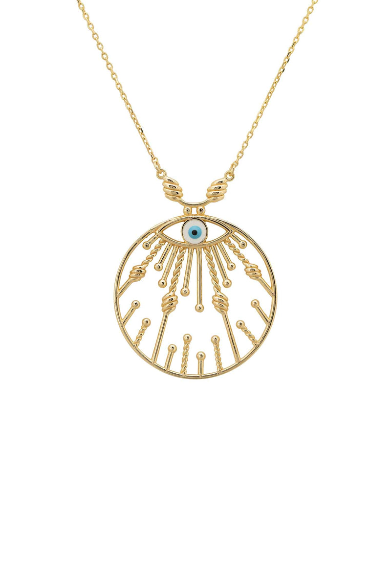 Layla Halo With Eye Necklace Gold