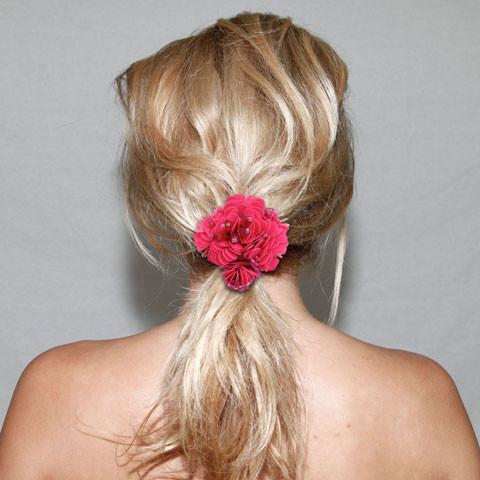Pink Flower - Hair Tie