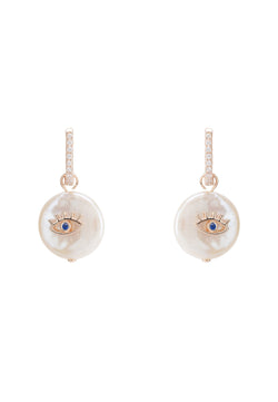 Eye With Pearl Earring Rosegold