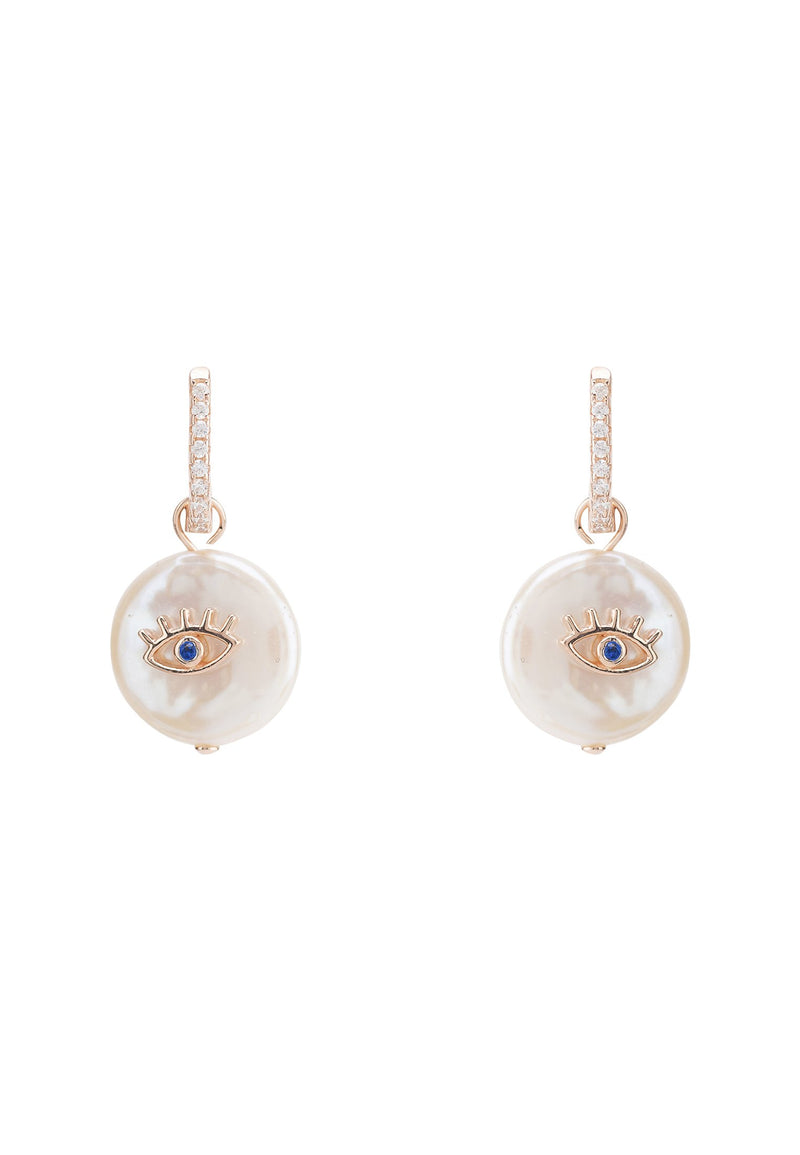 Eye With Pearl Earring Rosegold