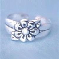 Flower Sterling Silver Toe Ring