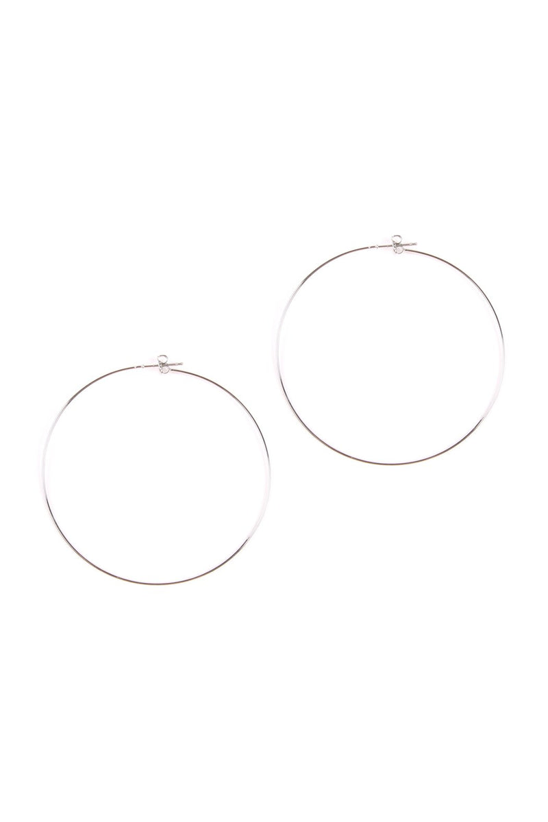 25804-60 - 60mm Wire Hoop Earrings