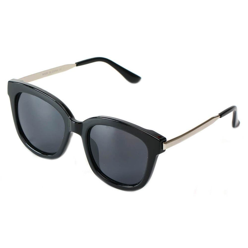 DEKALB | CD02 - Women's Oversize Mirrored Lens Horned Rim Sunglasses