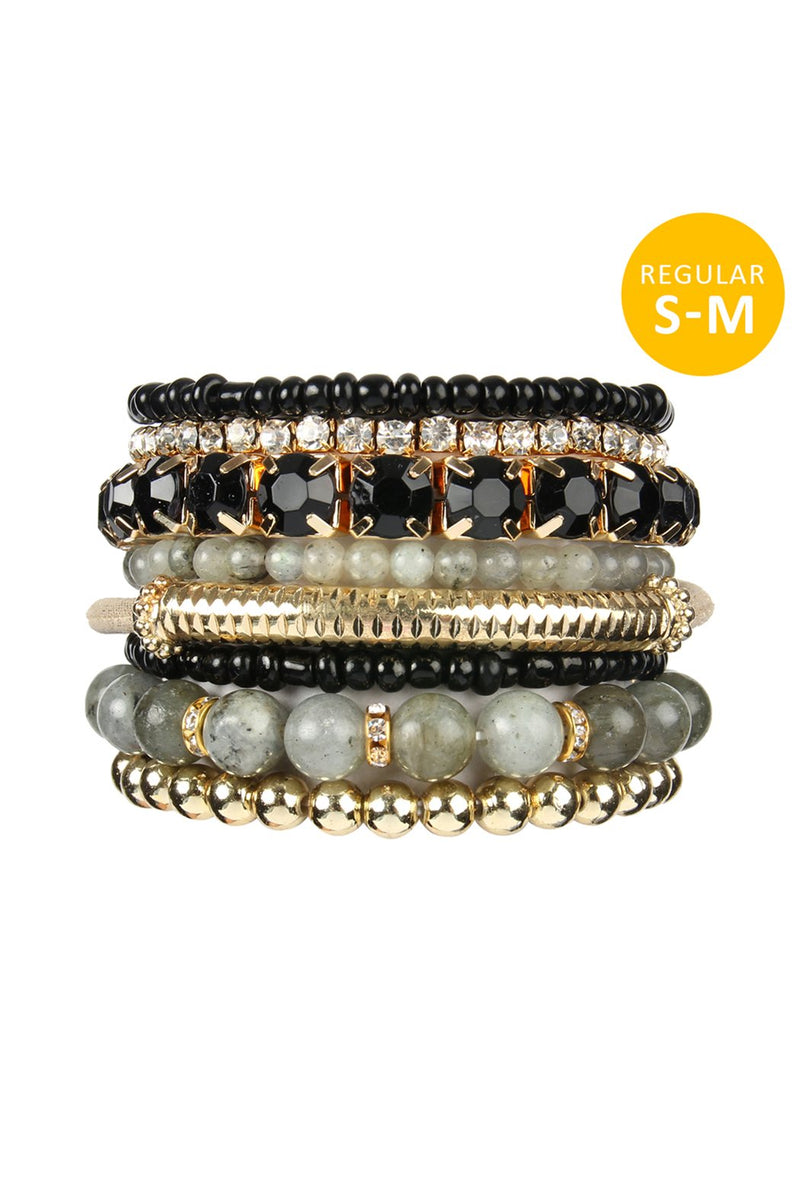 Hdb2244 - Regular Size Stackable Beads Bracelet Set