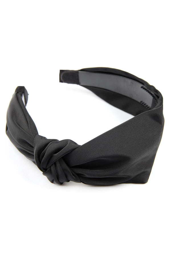 Hdh2543bk -  Black Knotted Clothed Headband