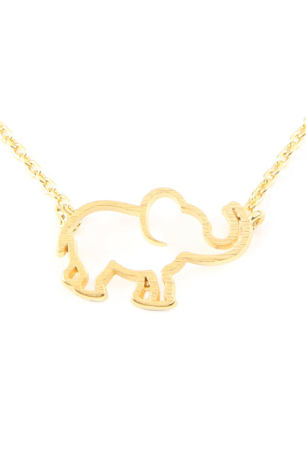 Cast Elephant Pave Necklace