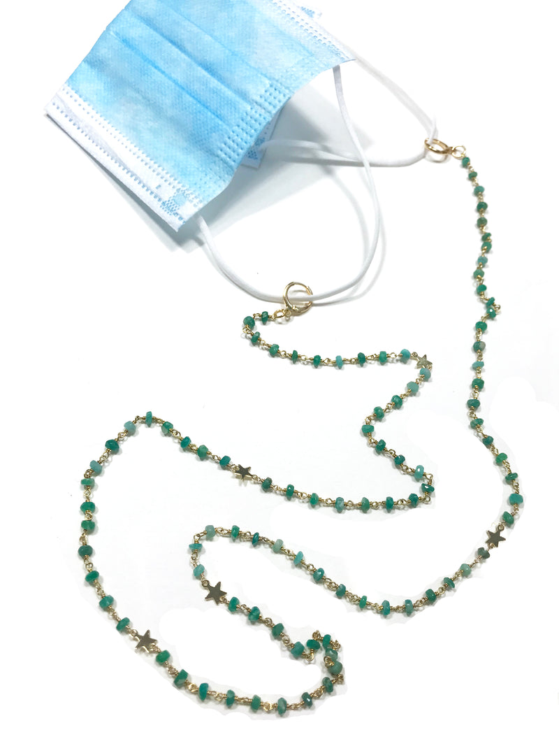 Amazonite Star Convertible Mask Necklace