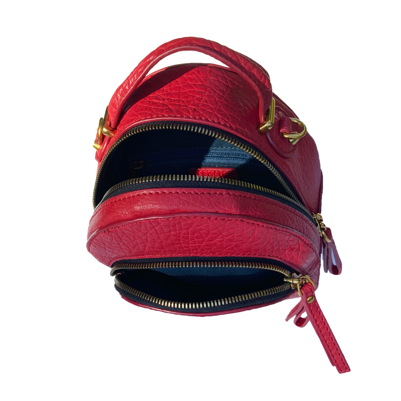 Amanda Red Convertible Backpack Purse