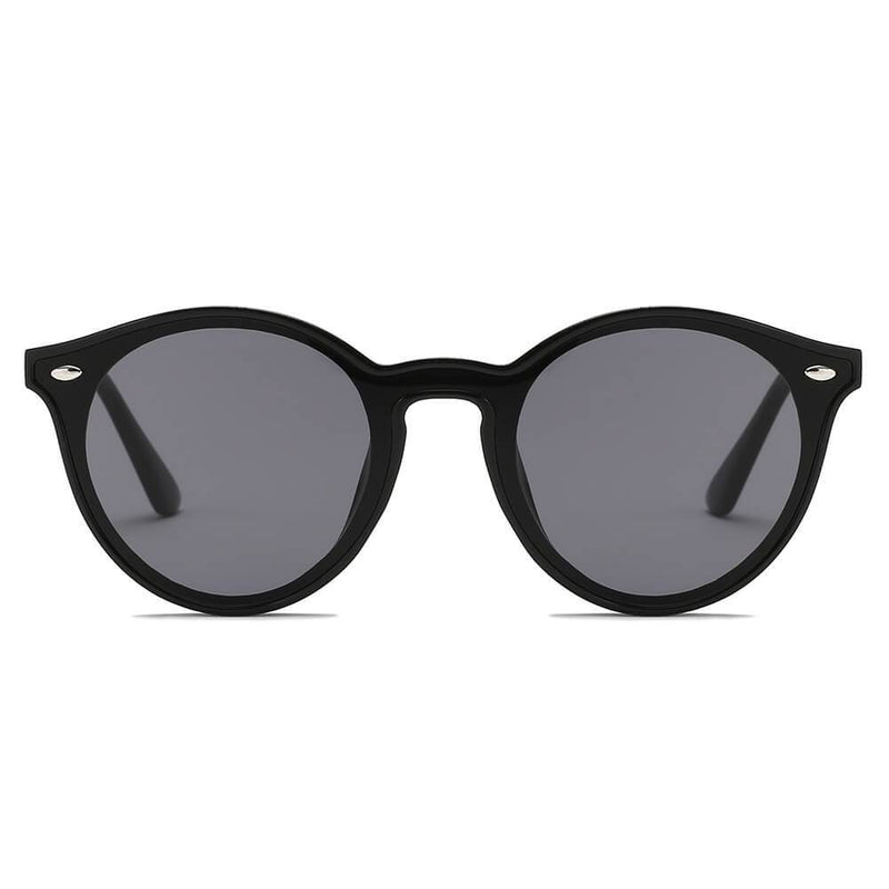 CROSBY | S1100 - Unisex Fashion Retro Round Horn Rimmed Sunglasses