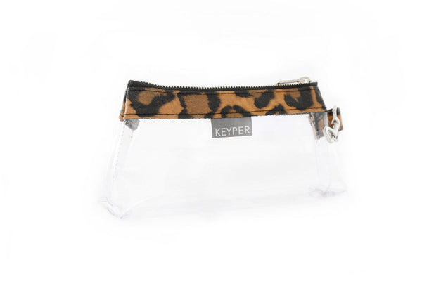 Brown Leopard CLEAR IT BAG • Pouch - Signature Trim