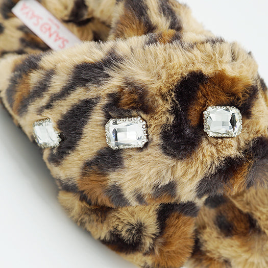 Leopard Fur Slippers - Ultra Fluffy Ladies Room Shoes