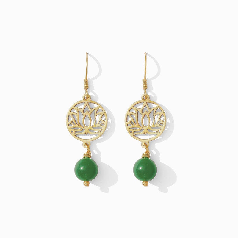 Lotus Drop Earrings