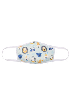 Km-011 - Animal Vector Print Antimicrobial Face Mask for Kids