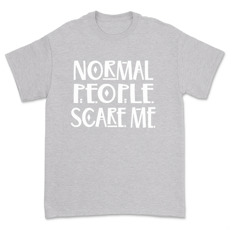 Normal People Scare Me Shirt Funny Horror Story Halloween T-Shirt Trendy Summer Short Sleeve Tee Tops