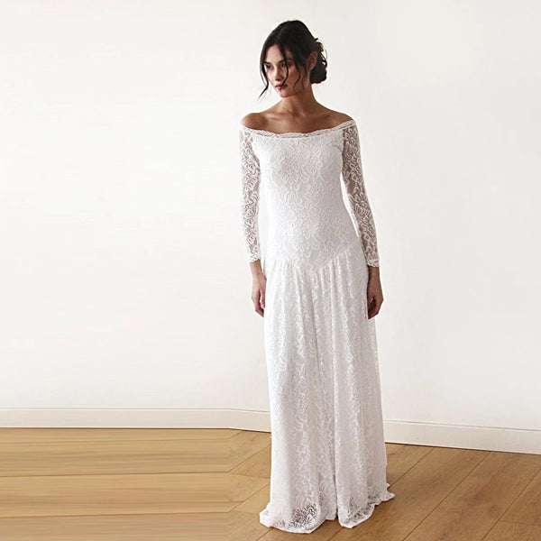 Bohemian Bridal Lace Dress #1182