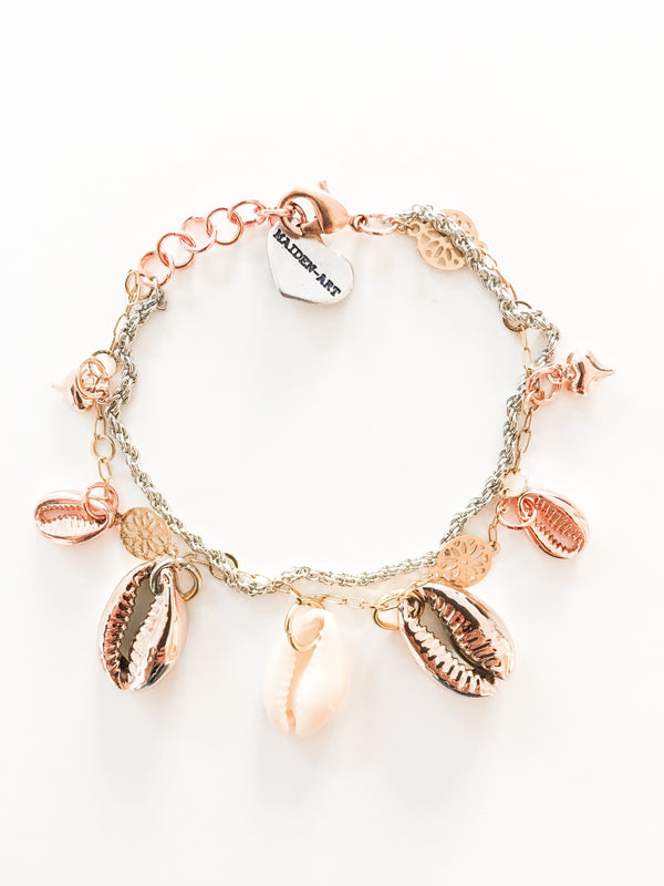 Seashells and 18kt Gold Plated Bracelet