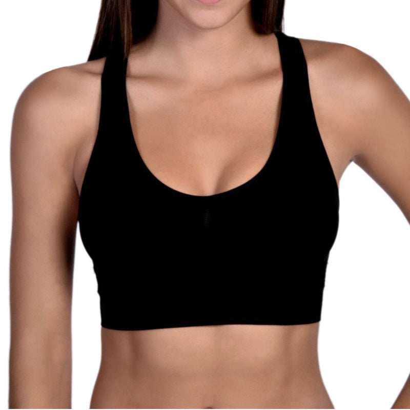 Most Comfortable Racerback Bra 2 Pack Black and White