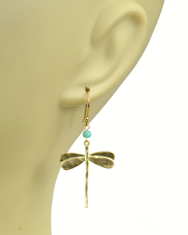 Dragonfly Amazonite Earrings
