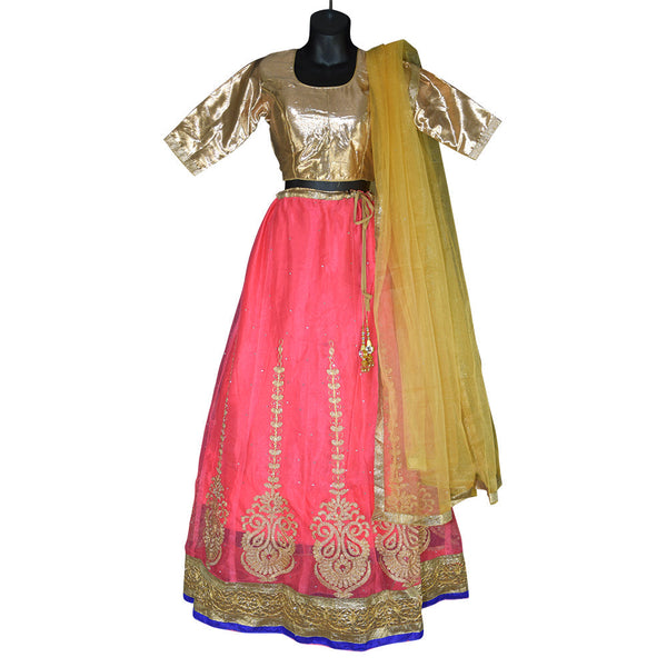 Budget Friendly  Party Lehenga in Gold and Assorted Colors.