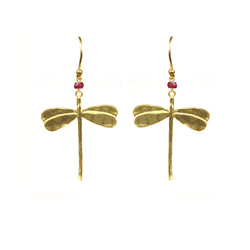 Dragonfly Ruby Earrings