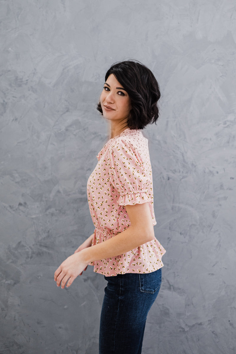 Be Unforgettable Floral Top- Pink