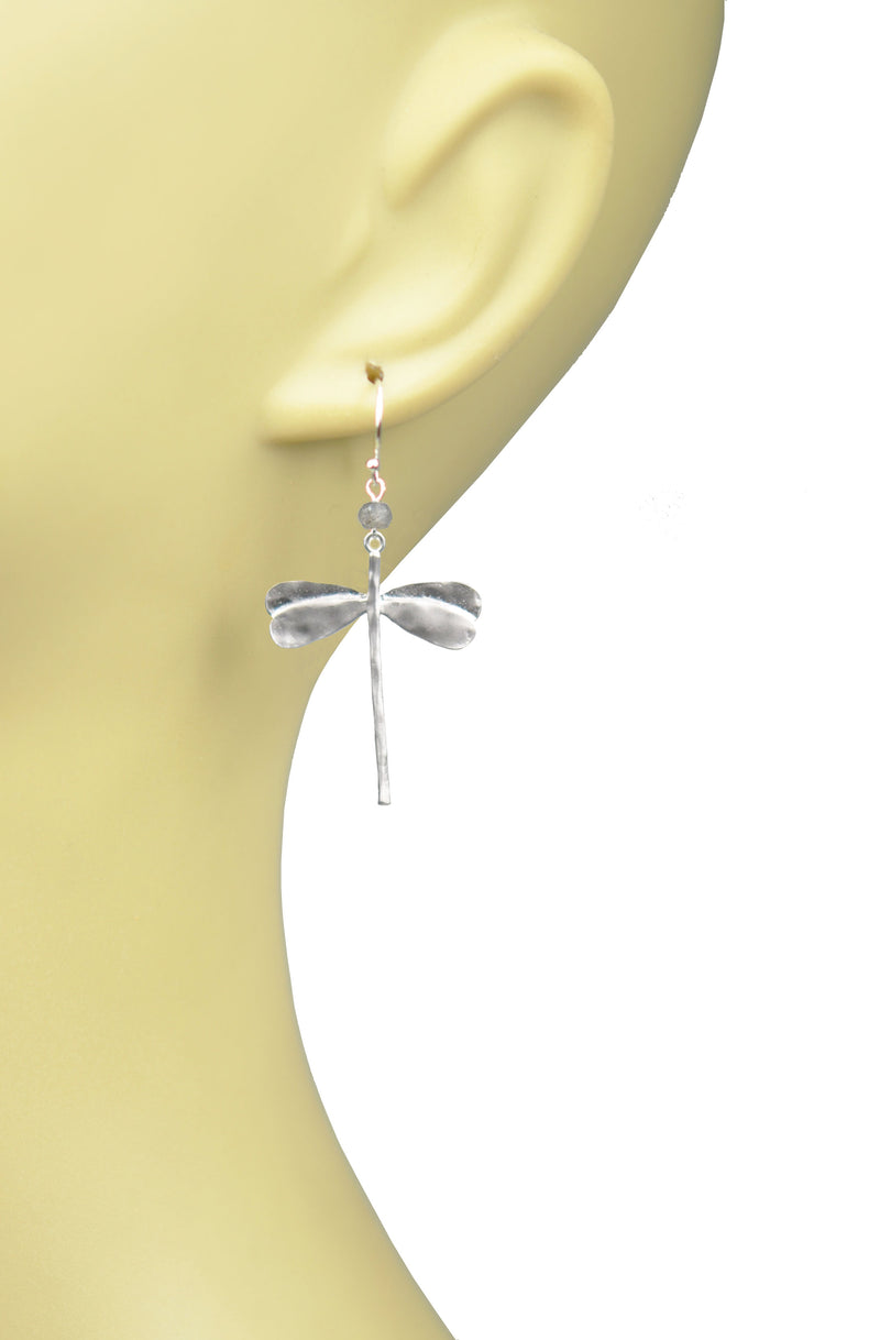 Dragonfly Mystic Labradorite Earrings