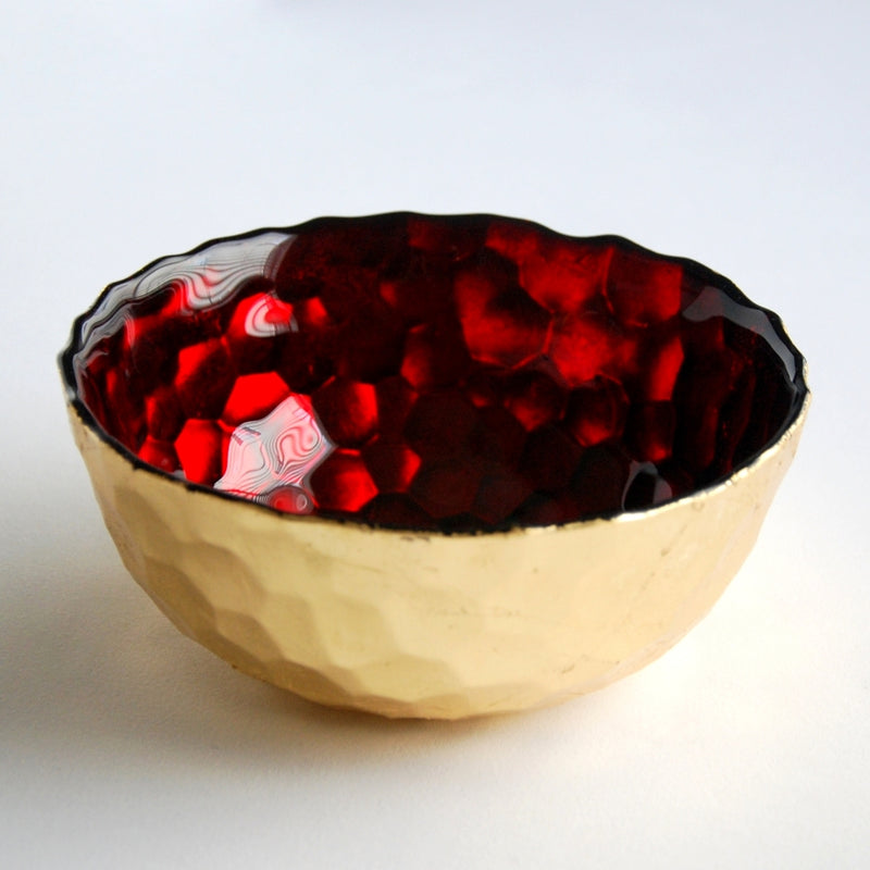 HIVE 6" Ruby/Gold Bowl