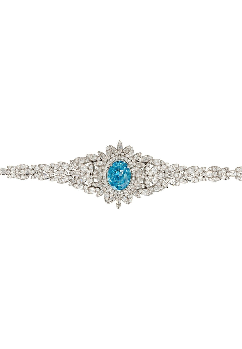 Arabesque Splendor Bracelet Blue Topaz Silver
