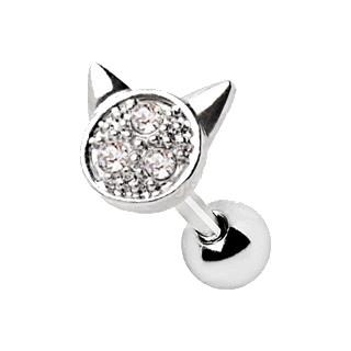 316L Stainless Steel Adorned Cat Cartilage Earring