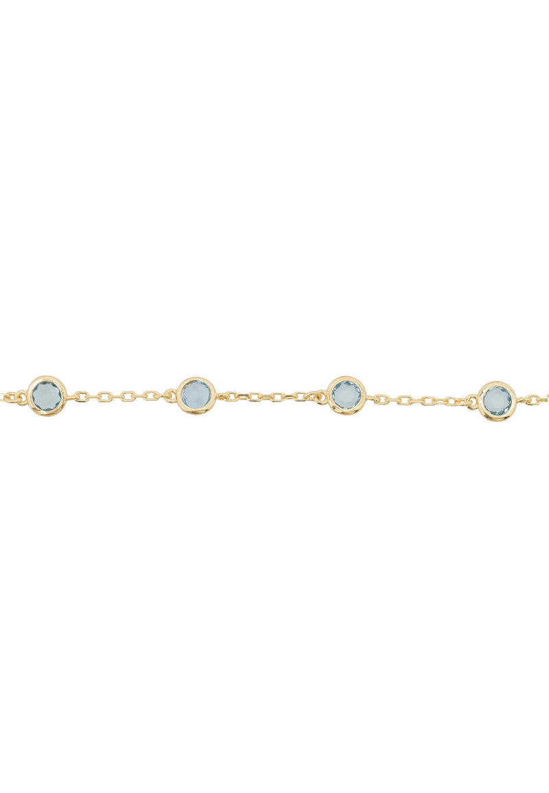Palermo Bracelet Gold Blue Topaz