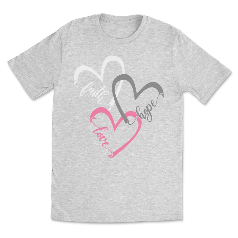 Women's Faith Love Hope Heart Tee T-Shirts