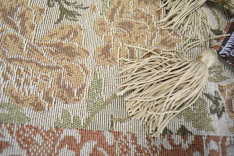 DaDa Bedding Floral Nature Garden Beige Orange Spices Tapestry Table Runner (10072)
