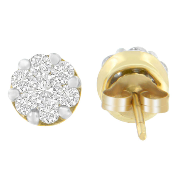 14K Yellow Gold 1 Cttw Diamond Stud Earrings (H-I, SI2-I1)