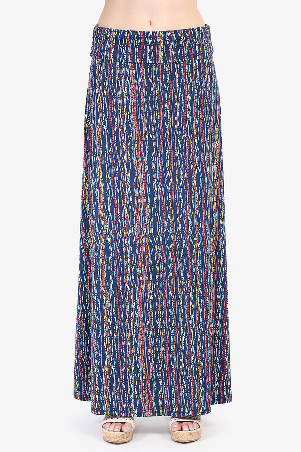 Simple Patterned Maxi Skirt