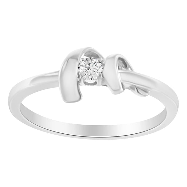 10K White Gold Diamond Promise Ring (1/10 Cttw, H-I Color, SI2-I1 Clarity) - Size 8