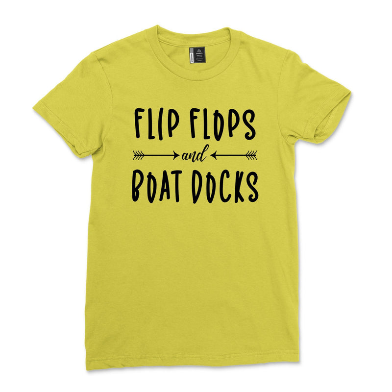 Flip Flops and Boat Docks Shirt Women Short Sleeve Lake Tshirt Funny Tie Dye Boating Vacation T-Shirt Tee Black