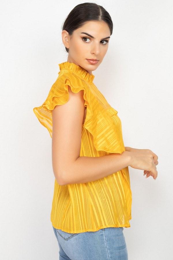 Bold & Stunning Baby Doll Top (Yellow)