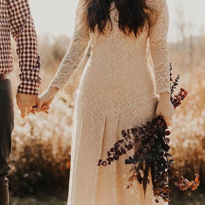 Bohemian Bridal Lace Dress #1182