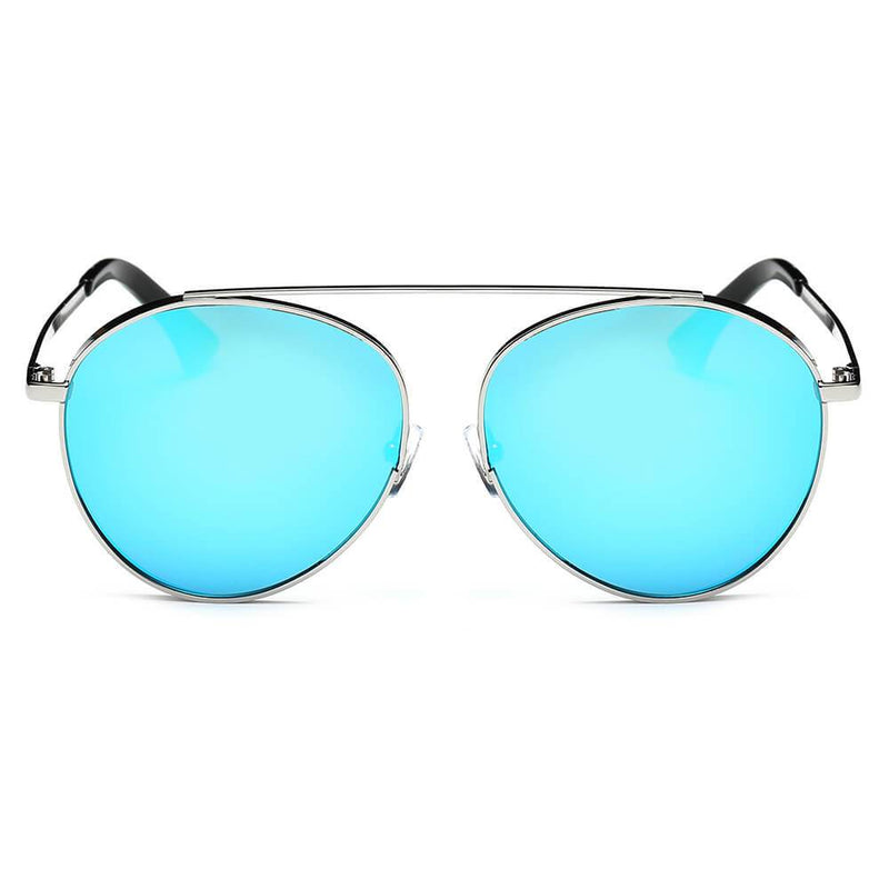 BETHEL | CA08 - Retro Mirrored Lens Teardrop Aviator Sunglasses