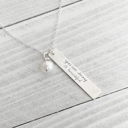 You Are Strong and Beautiful Inspirational Necklace