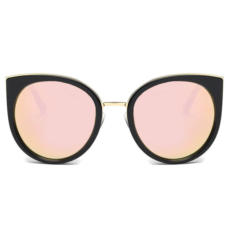 HOLMDEL | CD09 - Women's Iconic Mirrored Lens Cat Eye Sunglasses